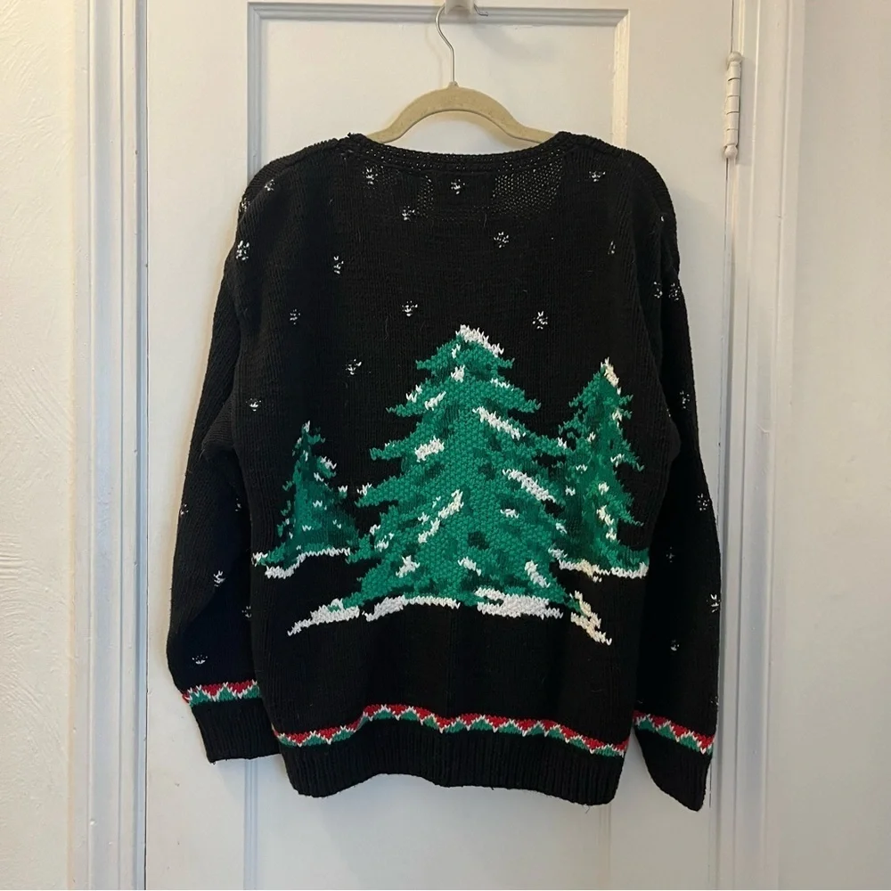 Northern Isles Hand Knit Santa Claus St Nick Ugly Christmas Sweater | large - Picture 2 of 8